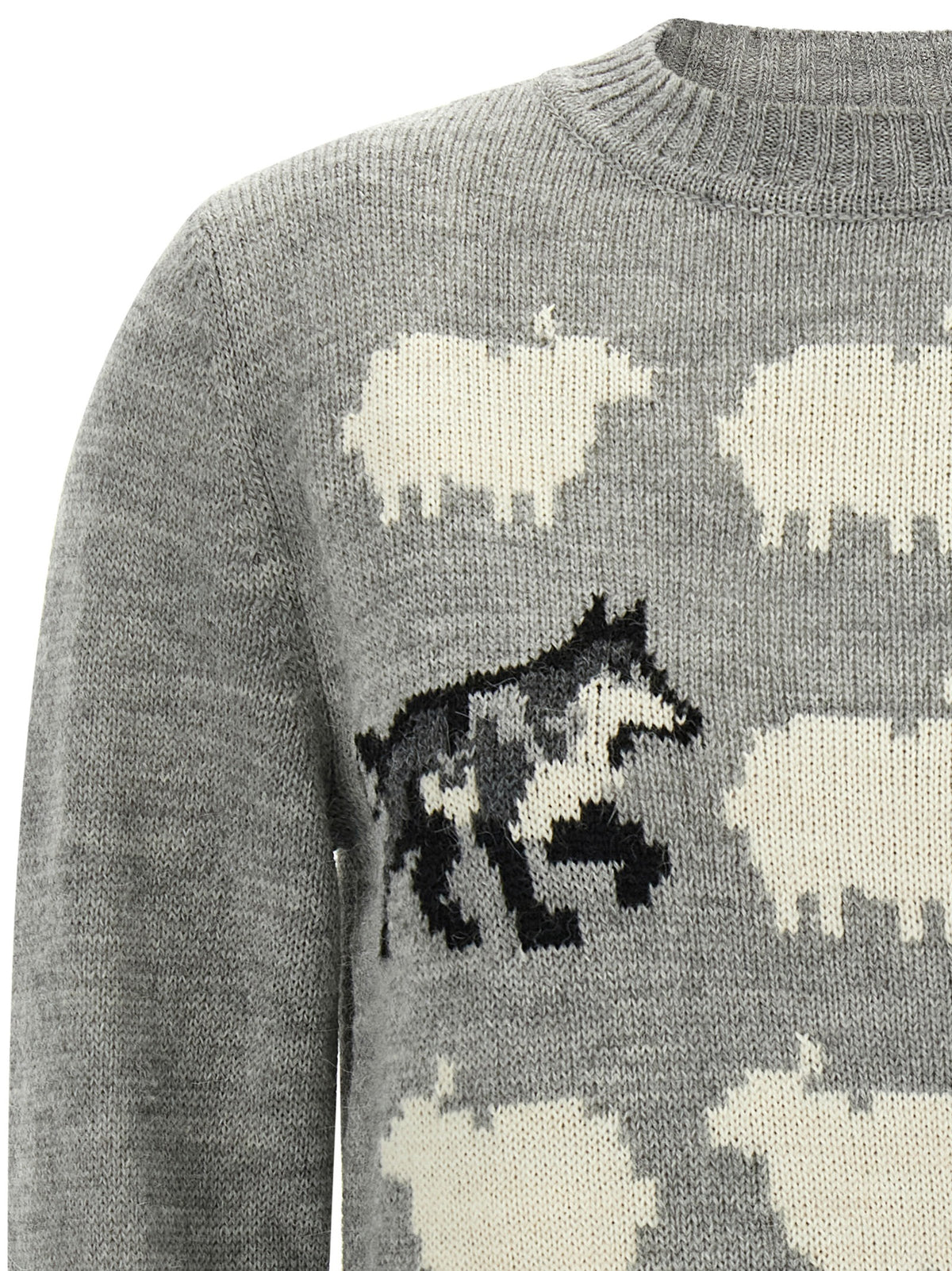 Weekend Max Mara Maglione Grigio in Alpaca e Lana
