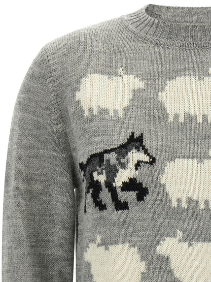 Weekend Max Mara Maglione Grigio in Alpaca e Lana
