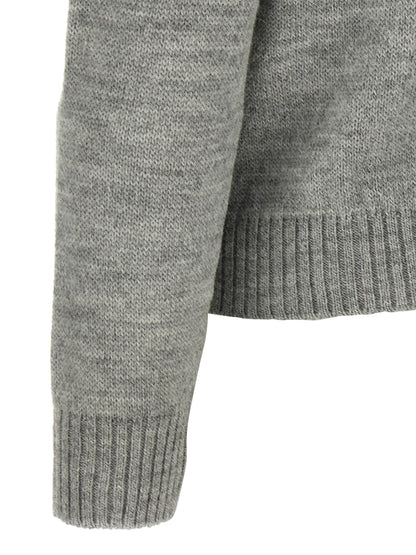 Weekend Max Mara Maglione Grigio in Alpaca e Lana