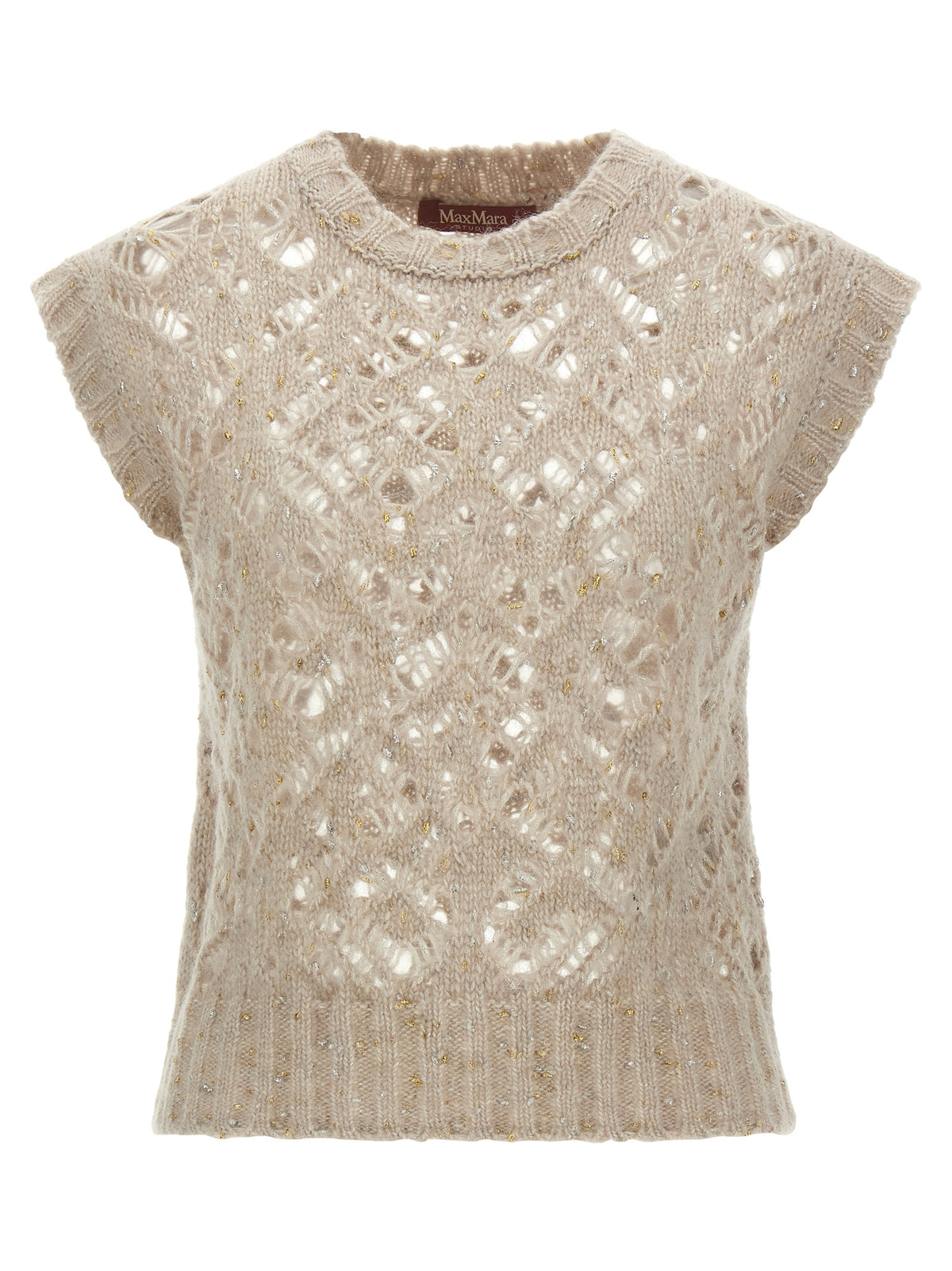 Max Mara Gilet Beige in Alpaca