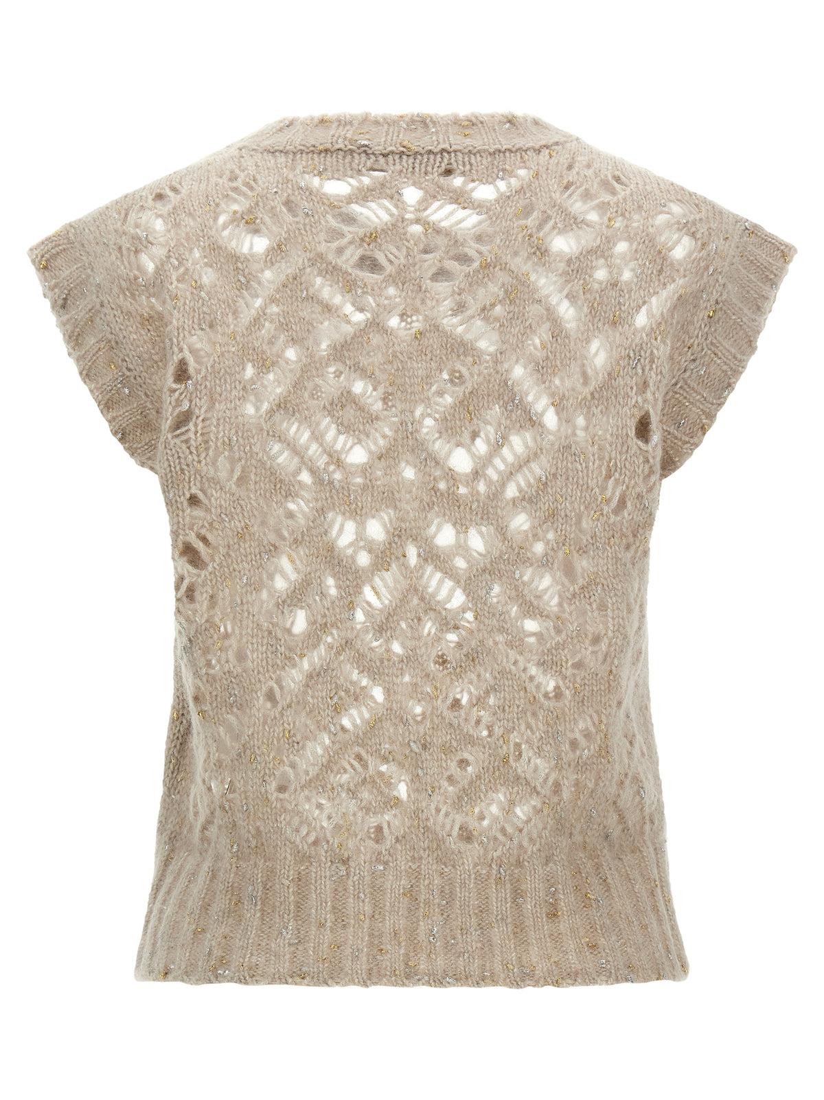 Max Mara Gilet Beige in Alpaca