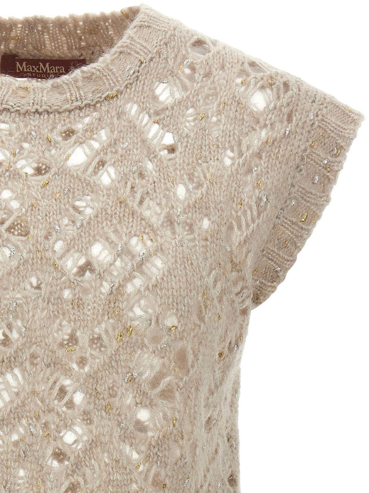 Max Mara Gilet Beige in Alpaca