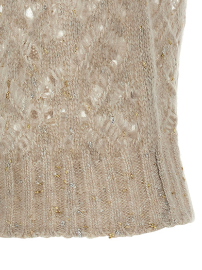 Max Mara Gilet Beige in Alpaca