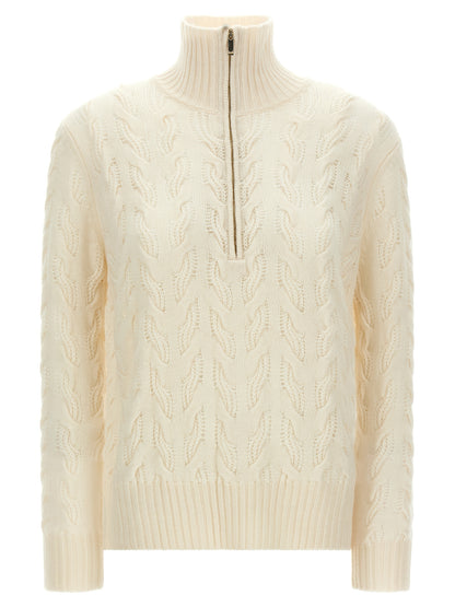 Max Mara Cardigan Bianco in Lana