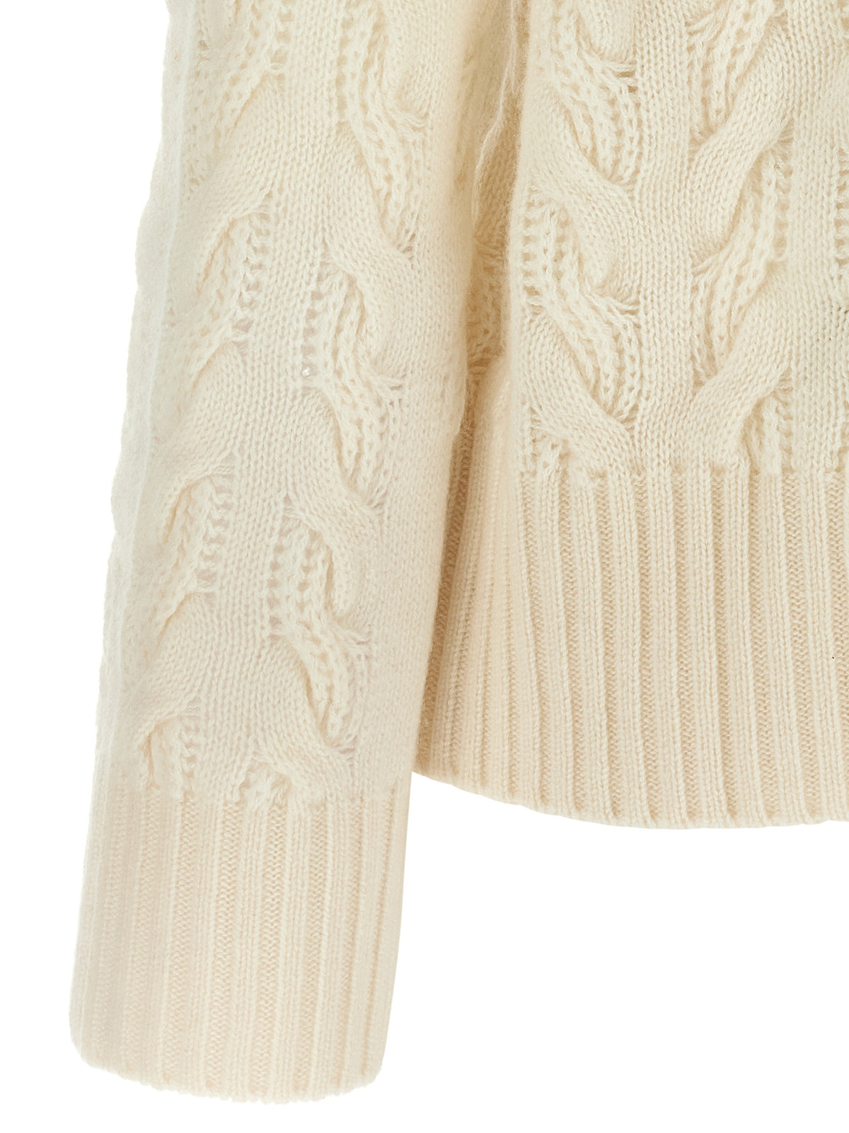 Max Mara Cardigan Bianco in Lana