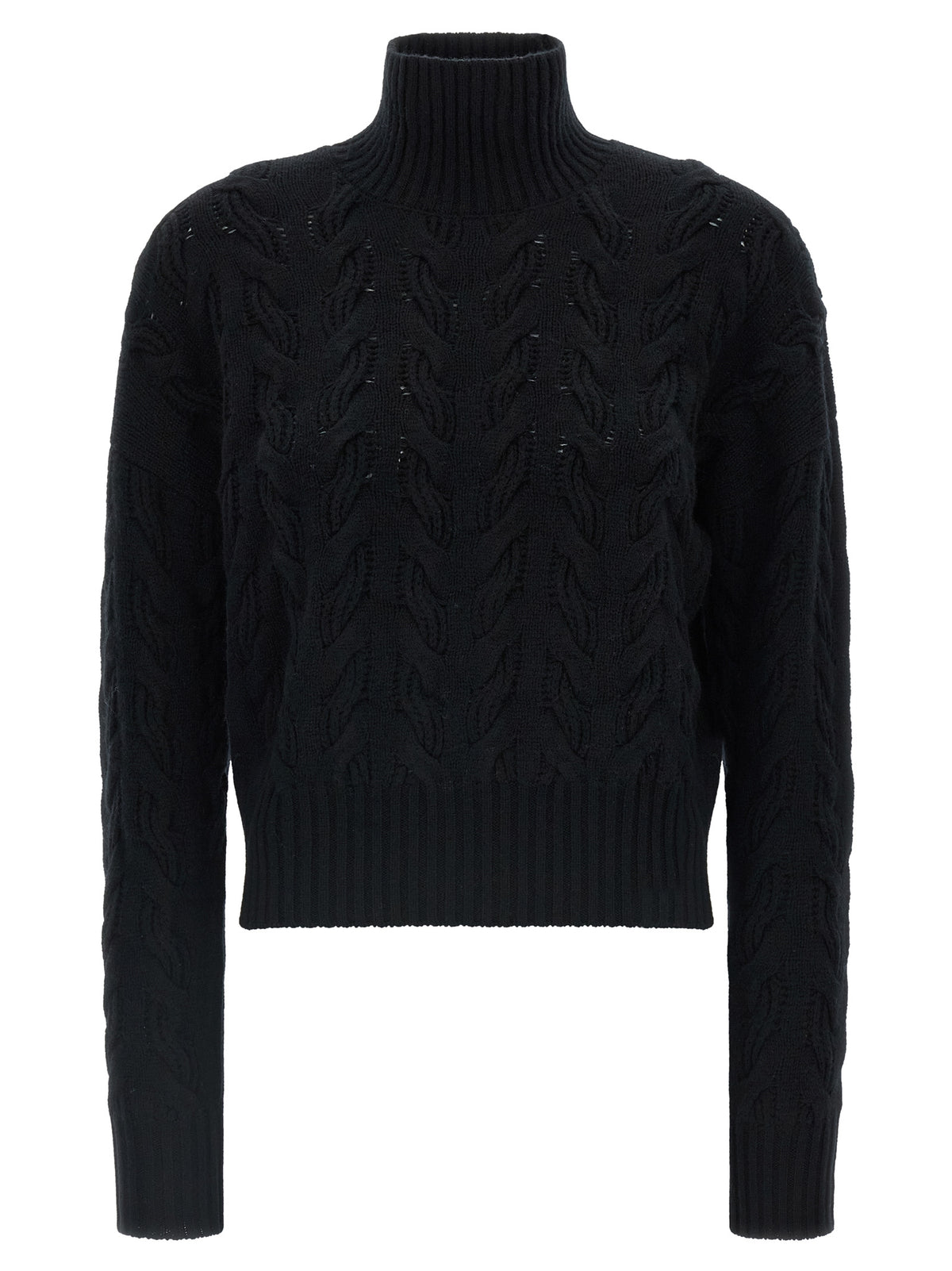 Max Mara Cardigan Nero in Lana