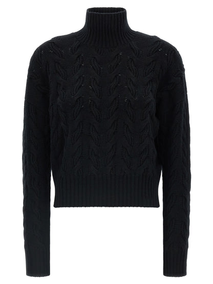 Max Mara Cardigan Nero in Lana