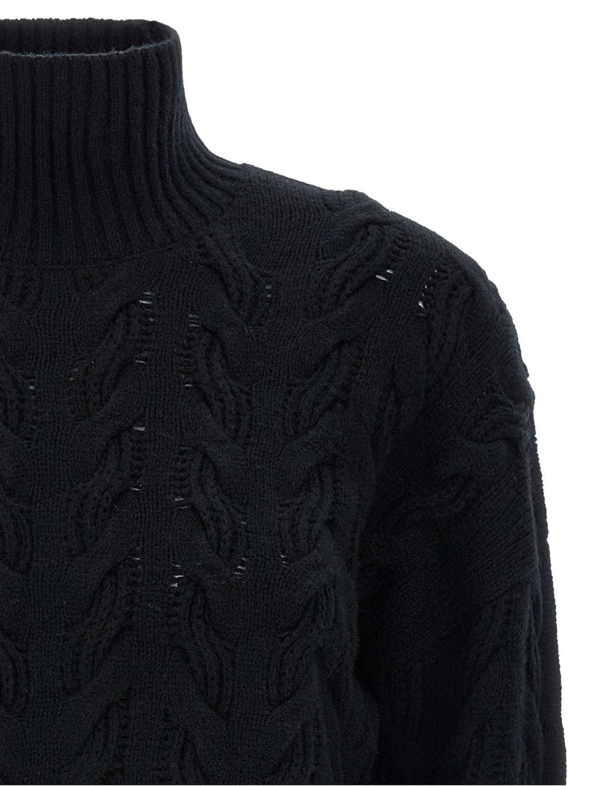 Max Mara Cardigan Nero in Lana