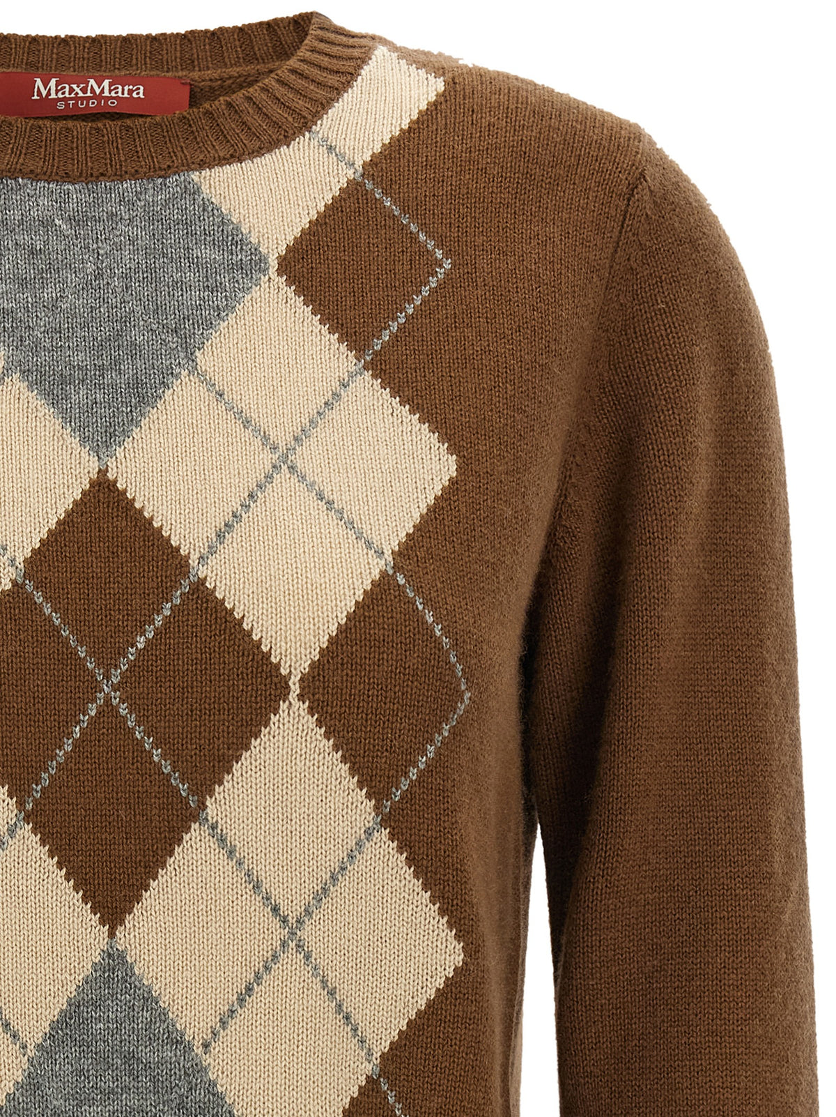 Max Mara Cardigan Marrone in Lana