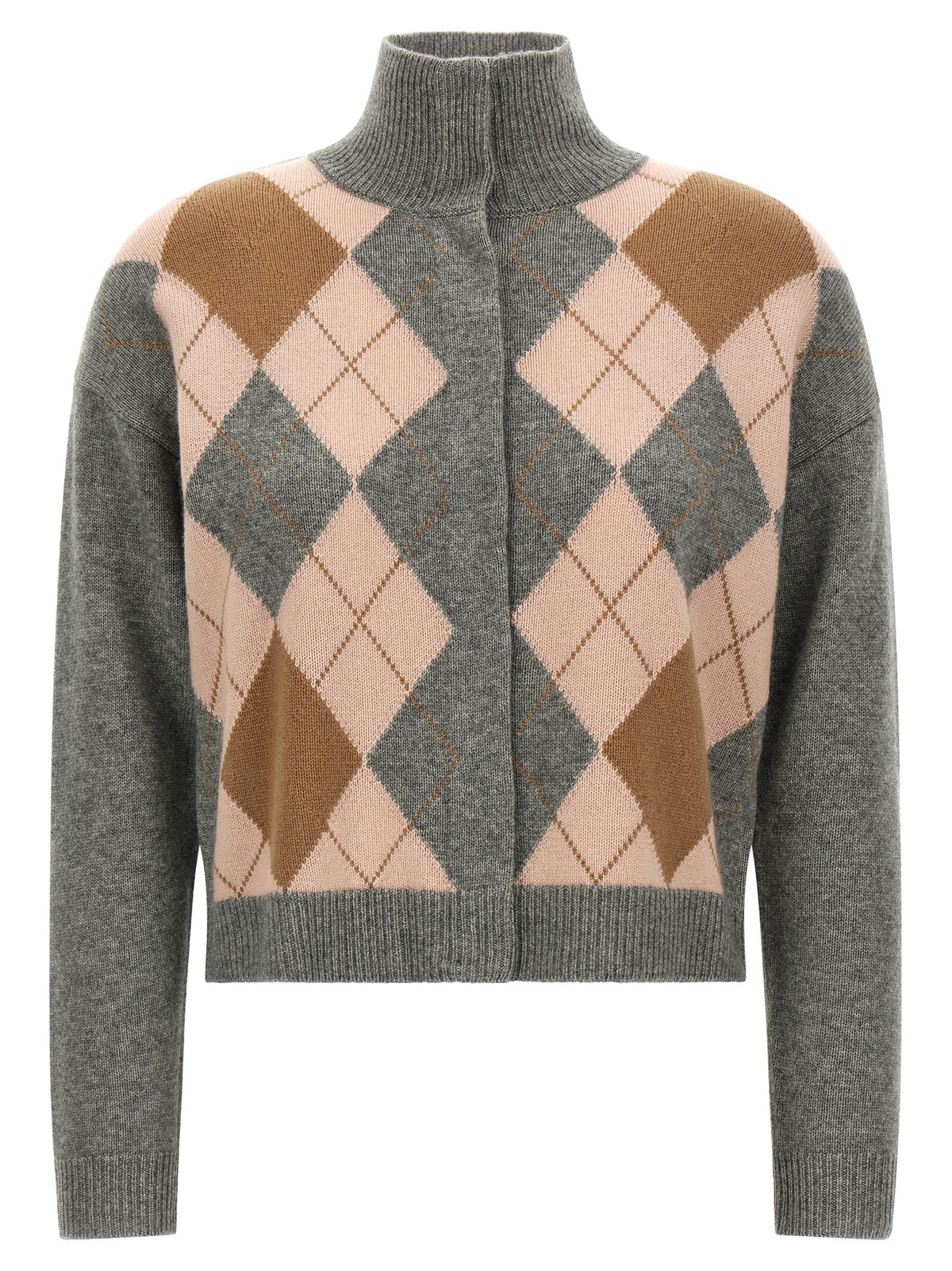 Max Mara Cardigan Grigio in Lana