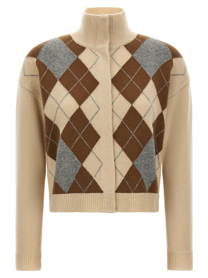 Max Mara Cardigan Beige in Lana