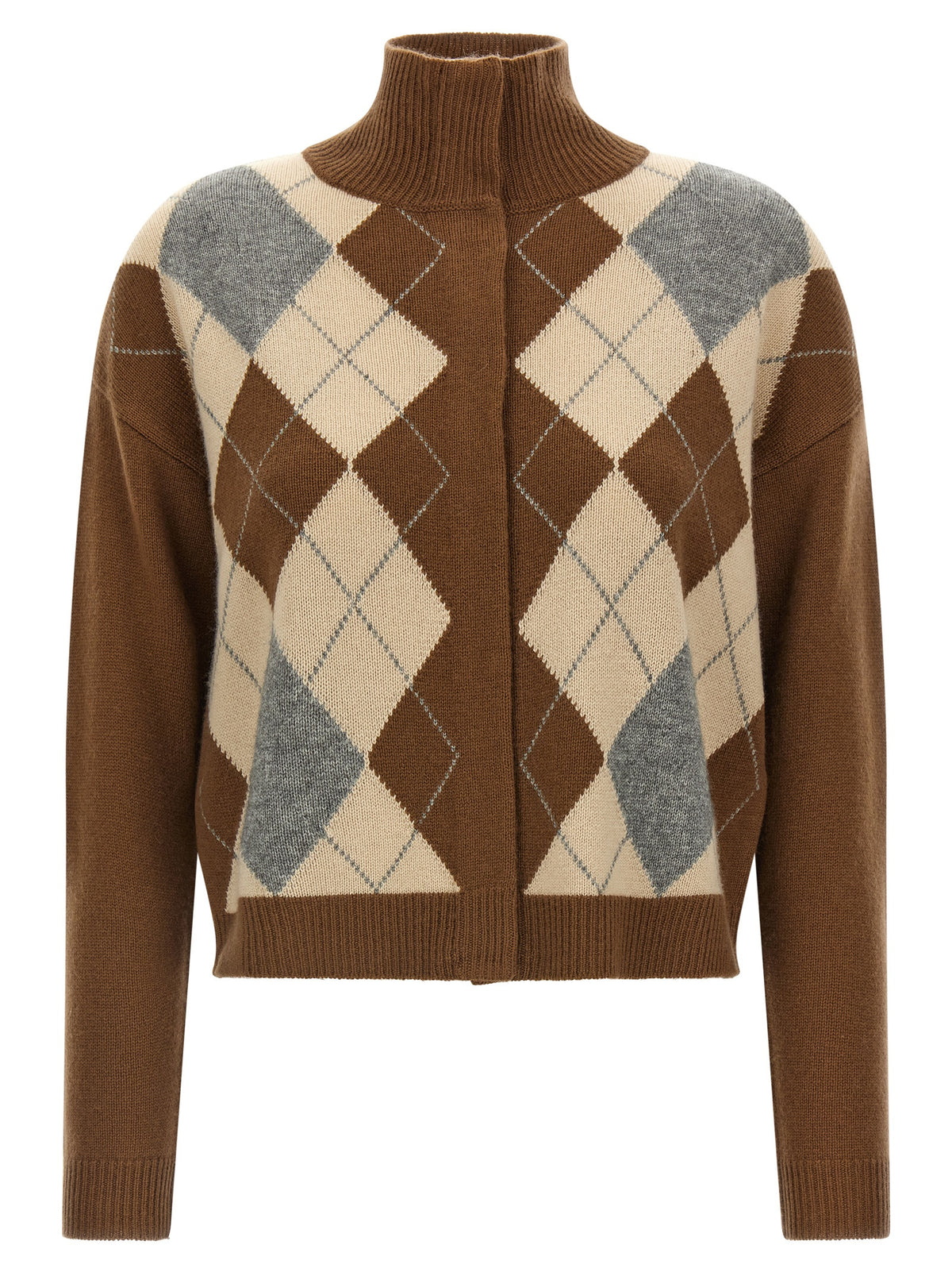Max Mara Cardigan Marrone in Lana
