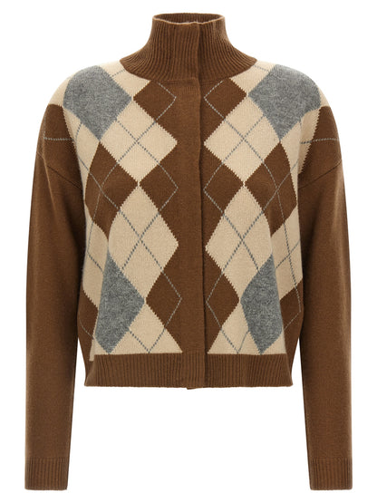 Max Mara Cardigan Marrone in Lana