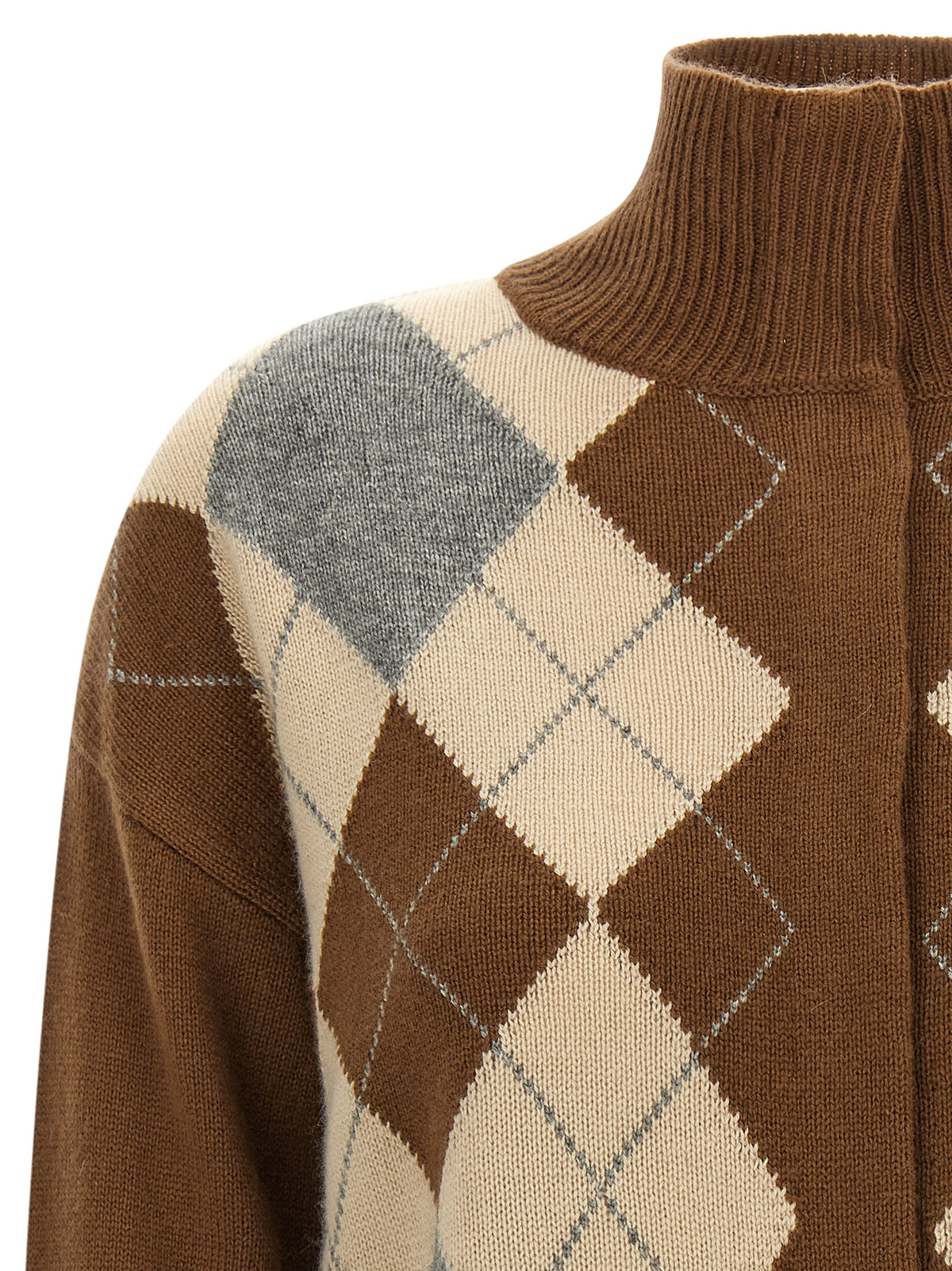 Max Mara Cardigan Marrone in Lana