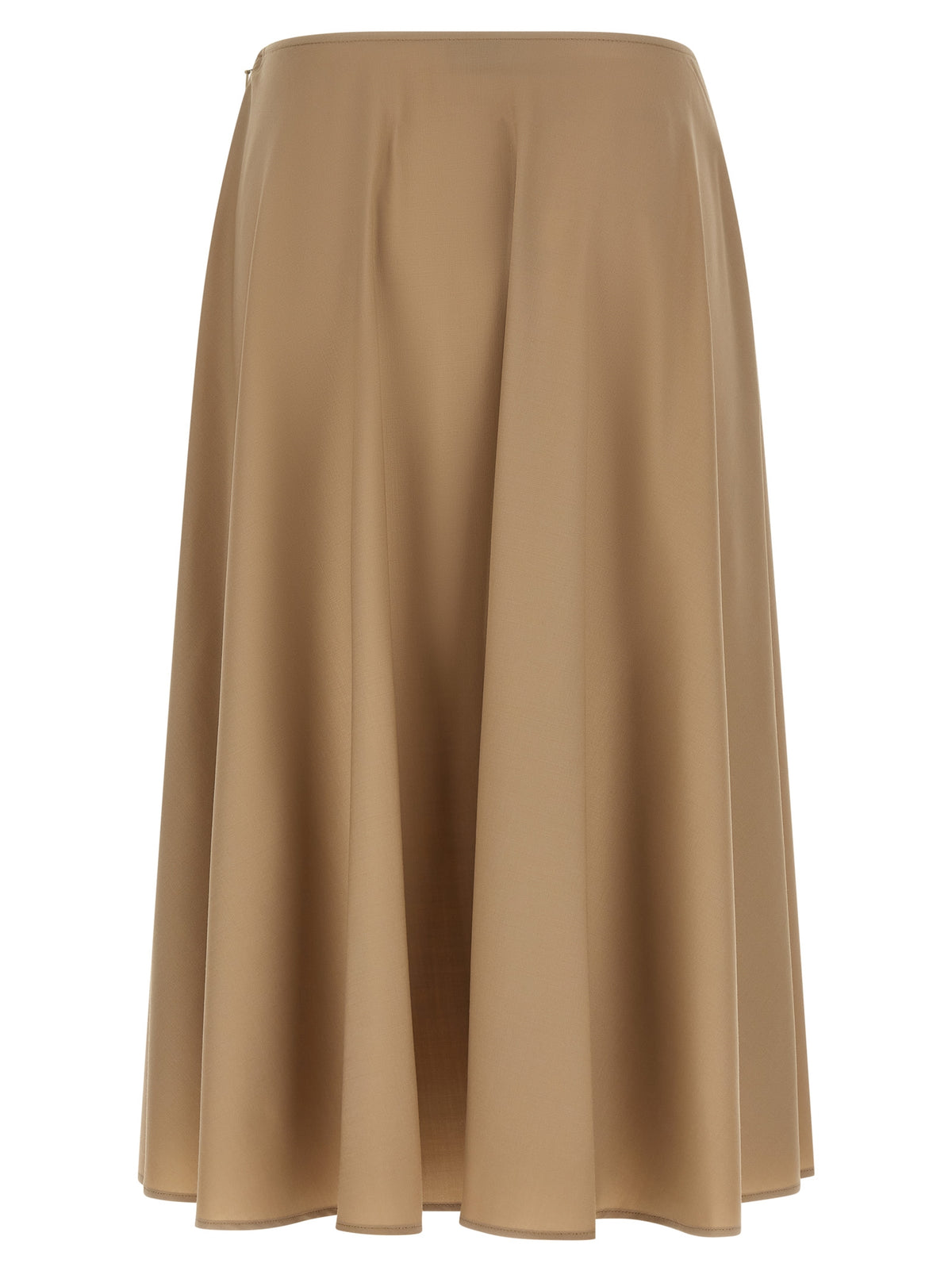Moschino Gonna Midi Beige in Pura Lana Vergine