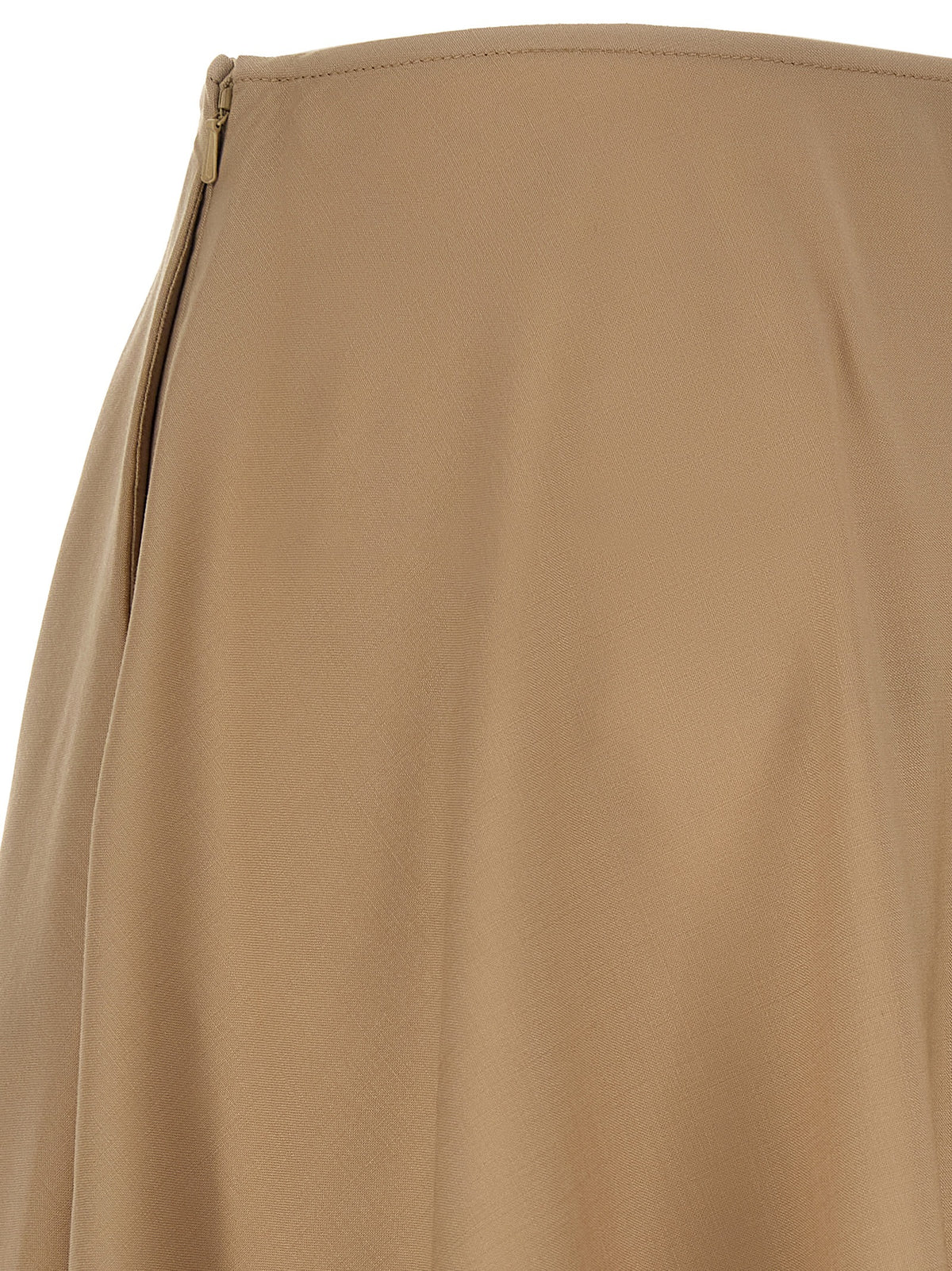 Moschino Gonna Midi Beige in Pura Lana Vergine