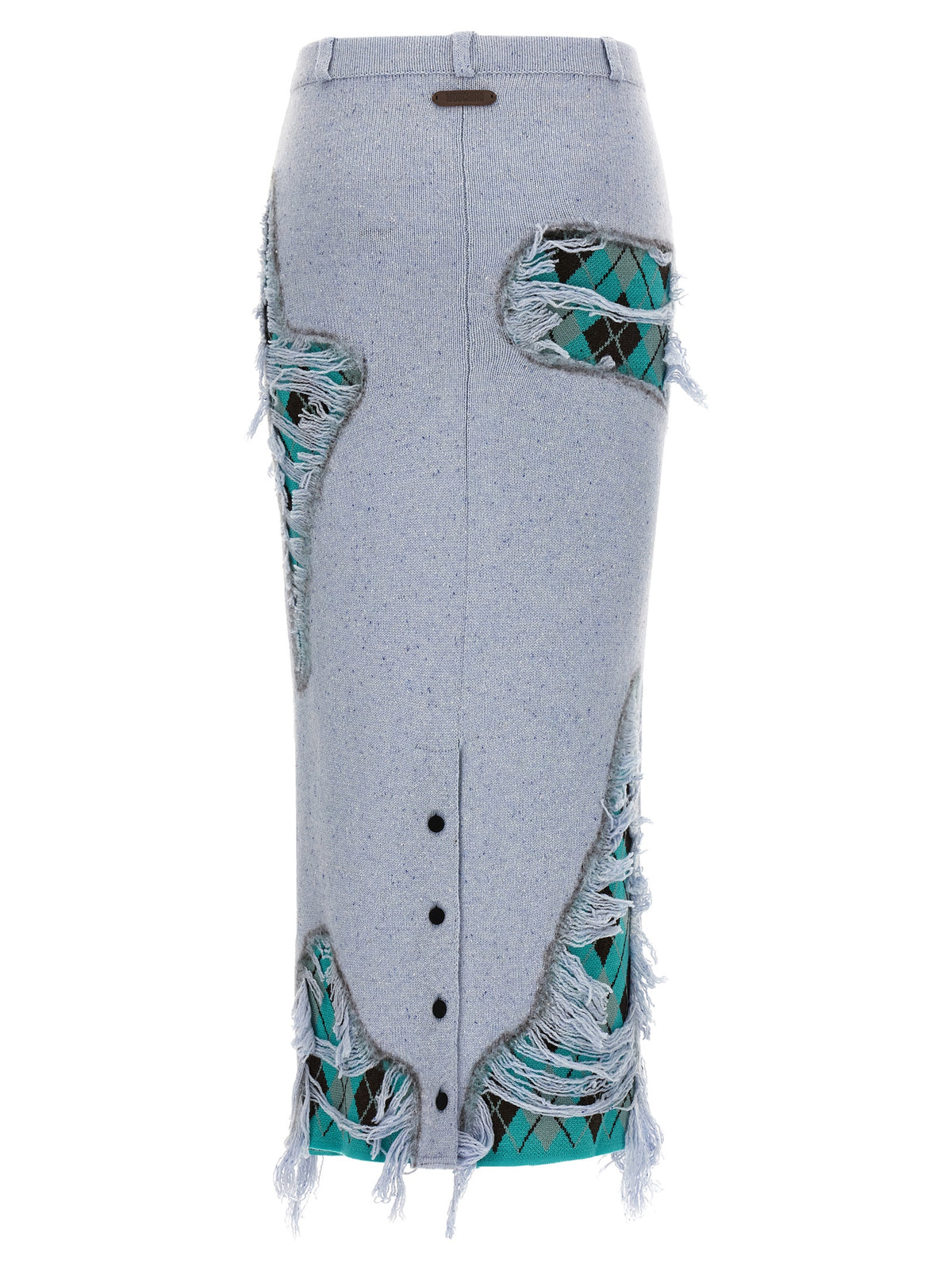 Moschino Gonna Midi Blu in Lana