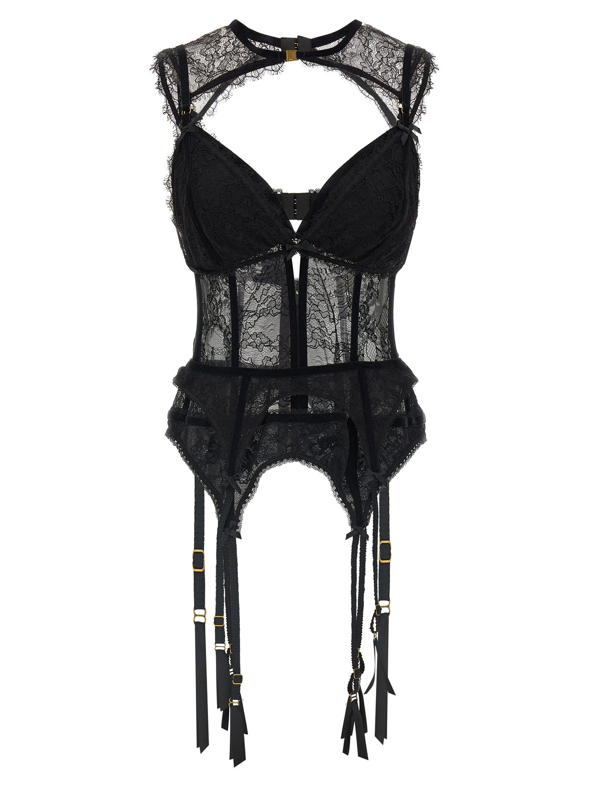 Zimmermann Body Lingerie Nero in Poliammide