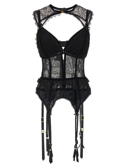 Zimmermann Body Lingerie Nero in Poliammide