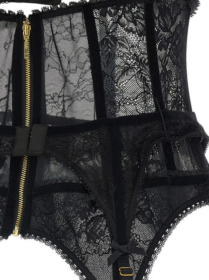 Zimmermann Body Lingerie Nero in Poliammide
