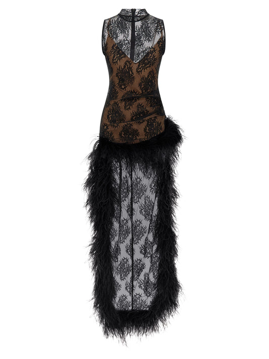 Giuseppe Di Morabito Schwarzes Polyester-Kurzkleid