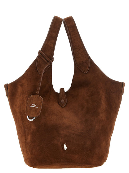 Polo Ralph Lauren Borsa Marrone in Pelle di Vitello