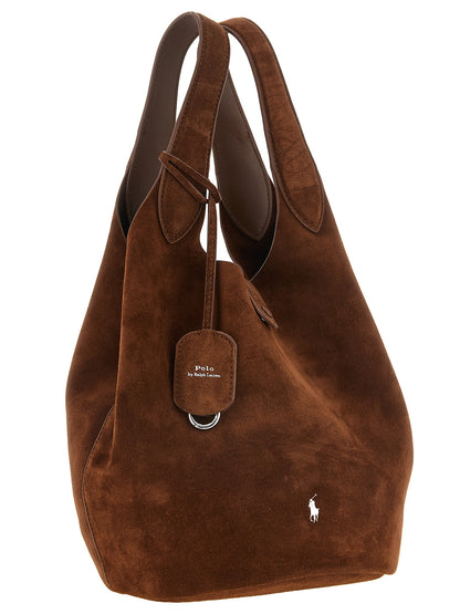 Polo Ralph Lauren Borsa Marrone in Pelle di Vitello