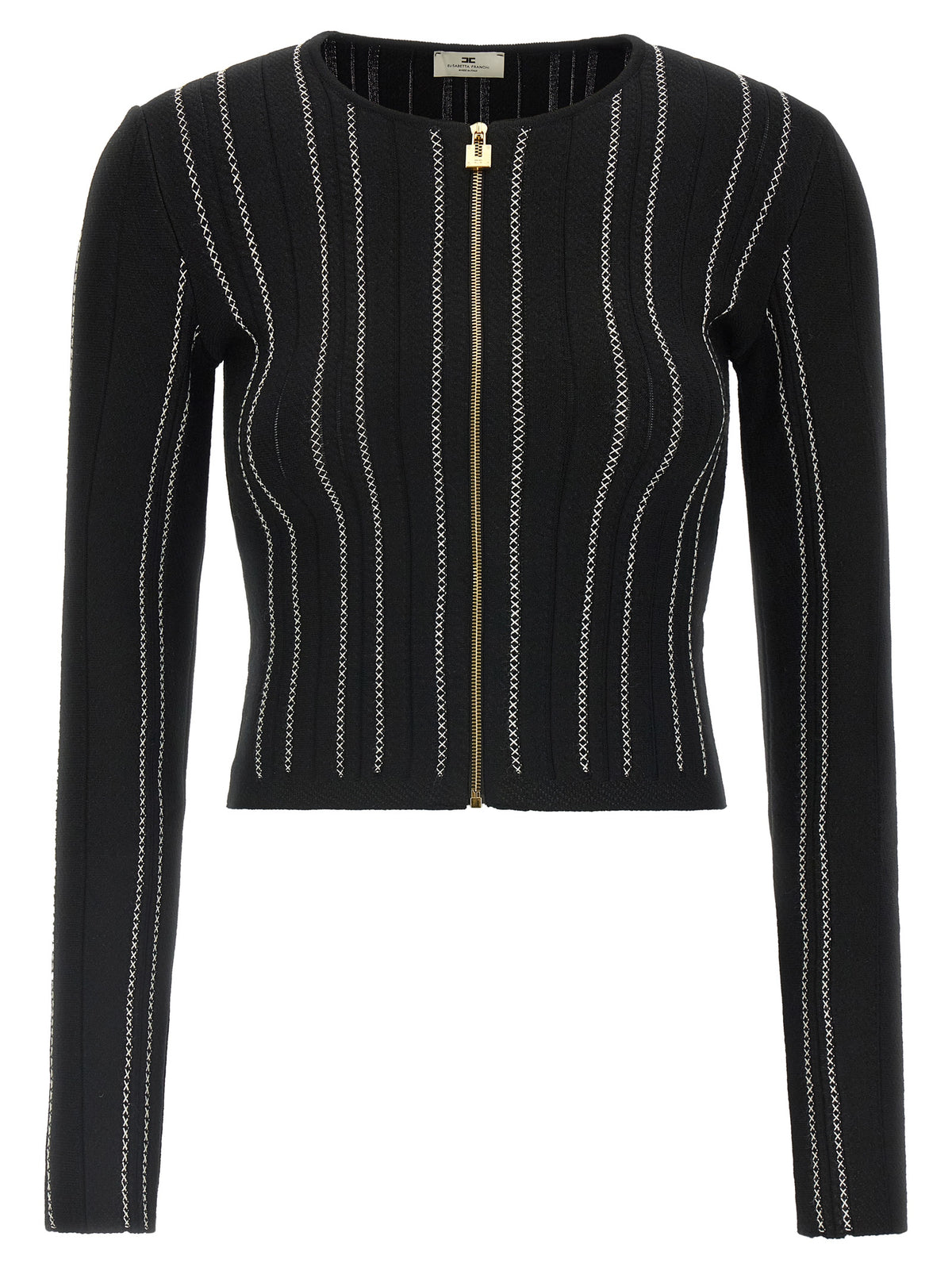 Elisabetta Franchi Cardigan Nero in Viscosa