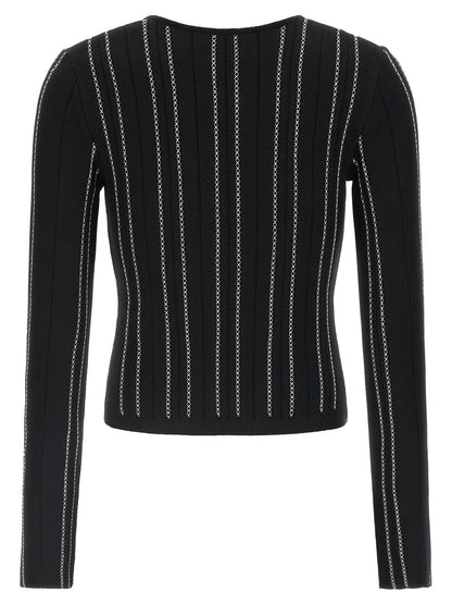 Elisabetta Franchi Cardigan Nero in Viscosa