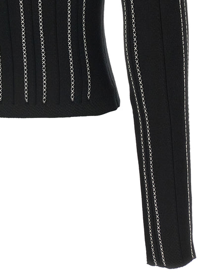 Elisabetta Franchi Cardigan Nero in Viscosa