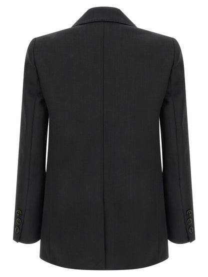 Elisabetta Franchi Blazer Nero in Pura Lana
