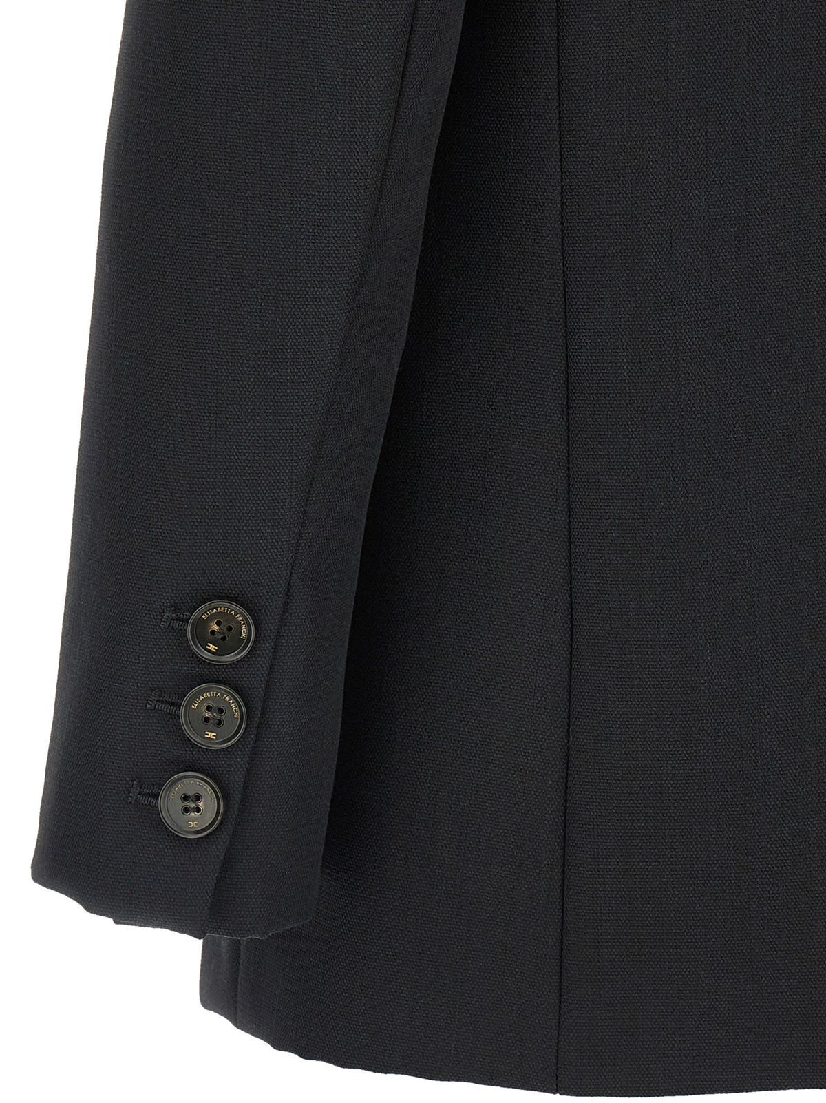 Elisabetta Franchi Blazer Nero in Pura Lana