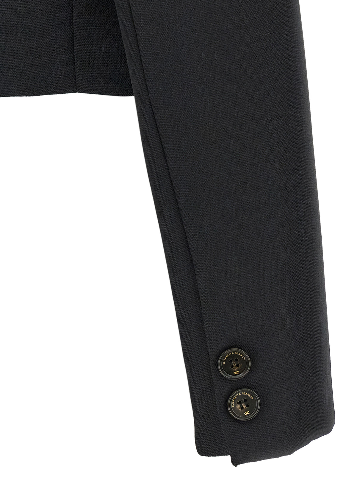 Elisabetta Franchi Blazer Nero in Pura Lana