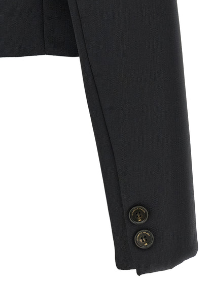 Elisabetta Franchi Blazer Nero in Pura Lana