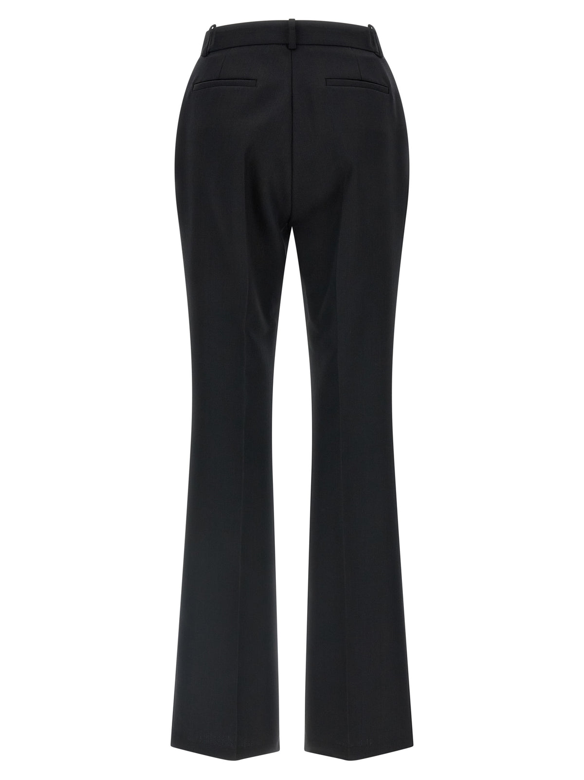 Elisabetta Franchi Pantaloni Neri Svasati in Pura Lana
