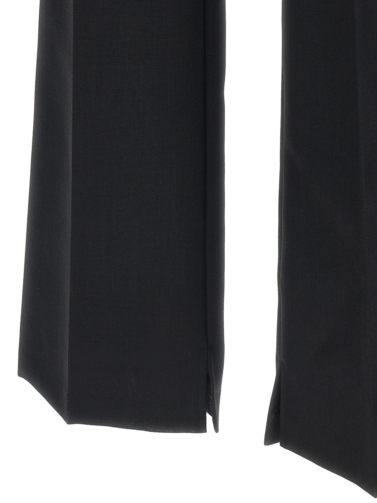 Elisabetta Franchi Pantaloni Neri Svasati in Pura Lana