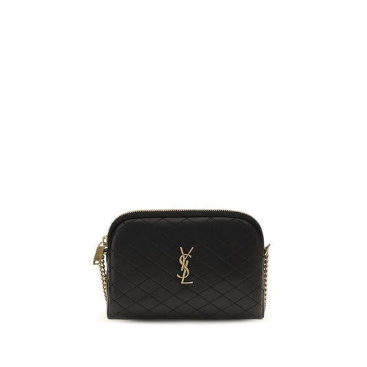 Saint Laurent Borsa a Spalla Nera in Pelle di Vitello