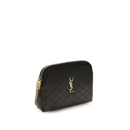 Saint Laurent Borsa a Spalla Nera in Pelle di Vitello