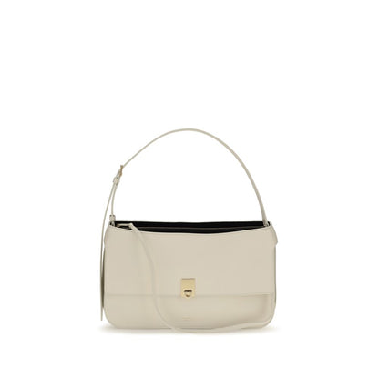 Ferragamo Borsa a Spalla Beige in Pelle di Vitello