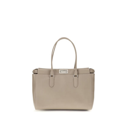 Fendi Borsa a Spalla Beige in Pelle di Vitello