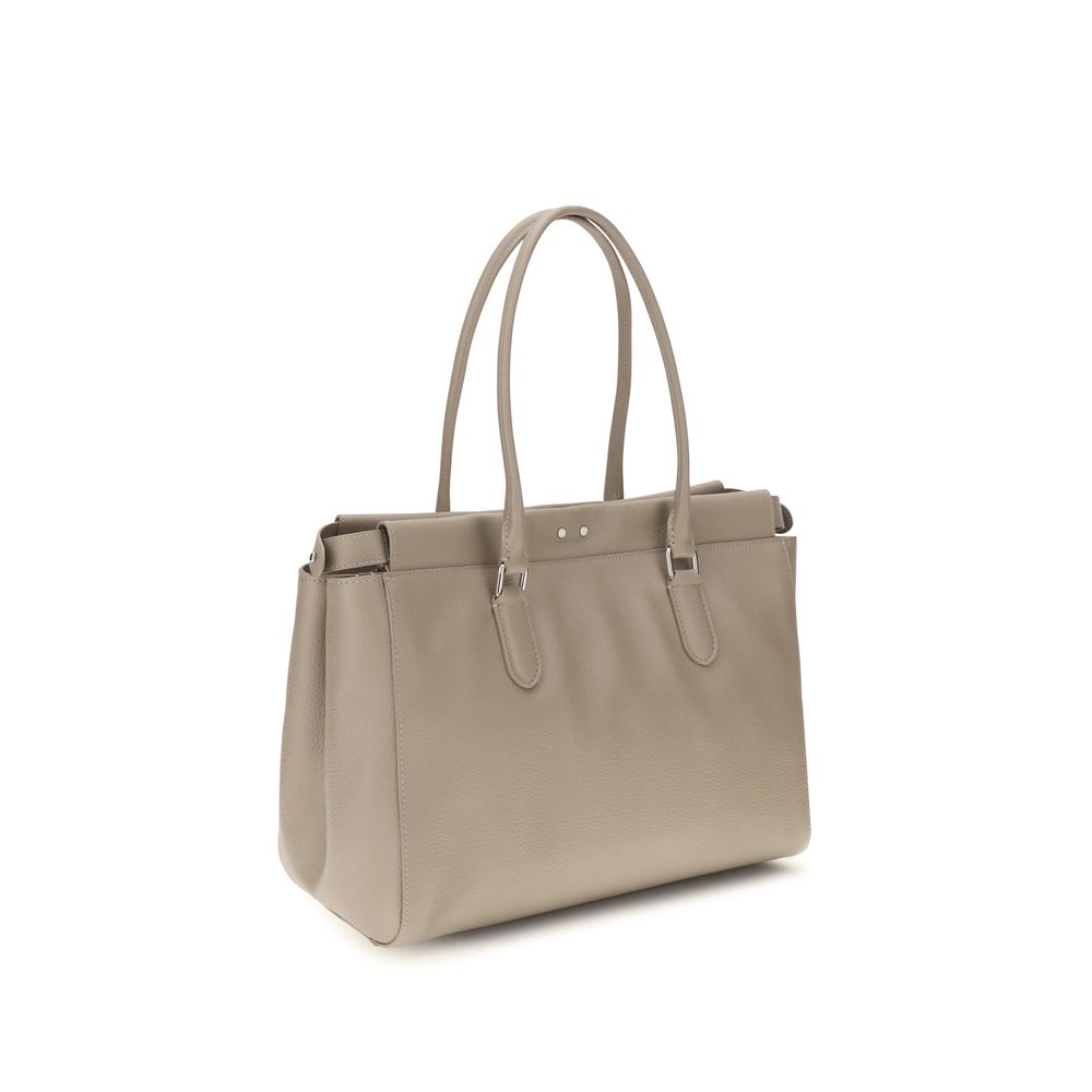 Fendi Borsa a Spalla Beige in Pelle di Vitello
