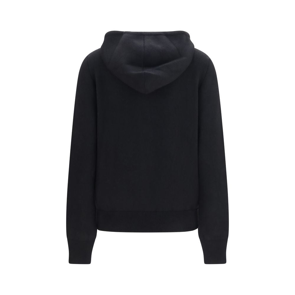 Fendi Hoodie Nero in Cashmere