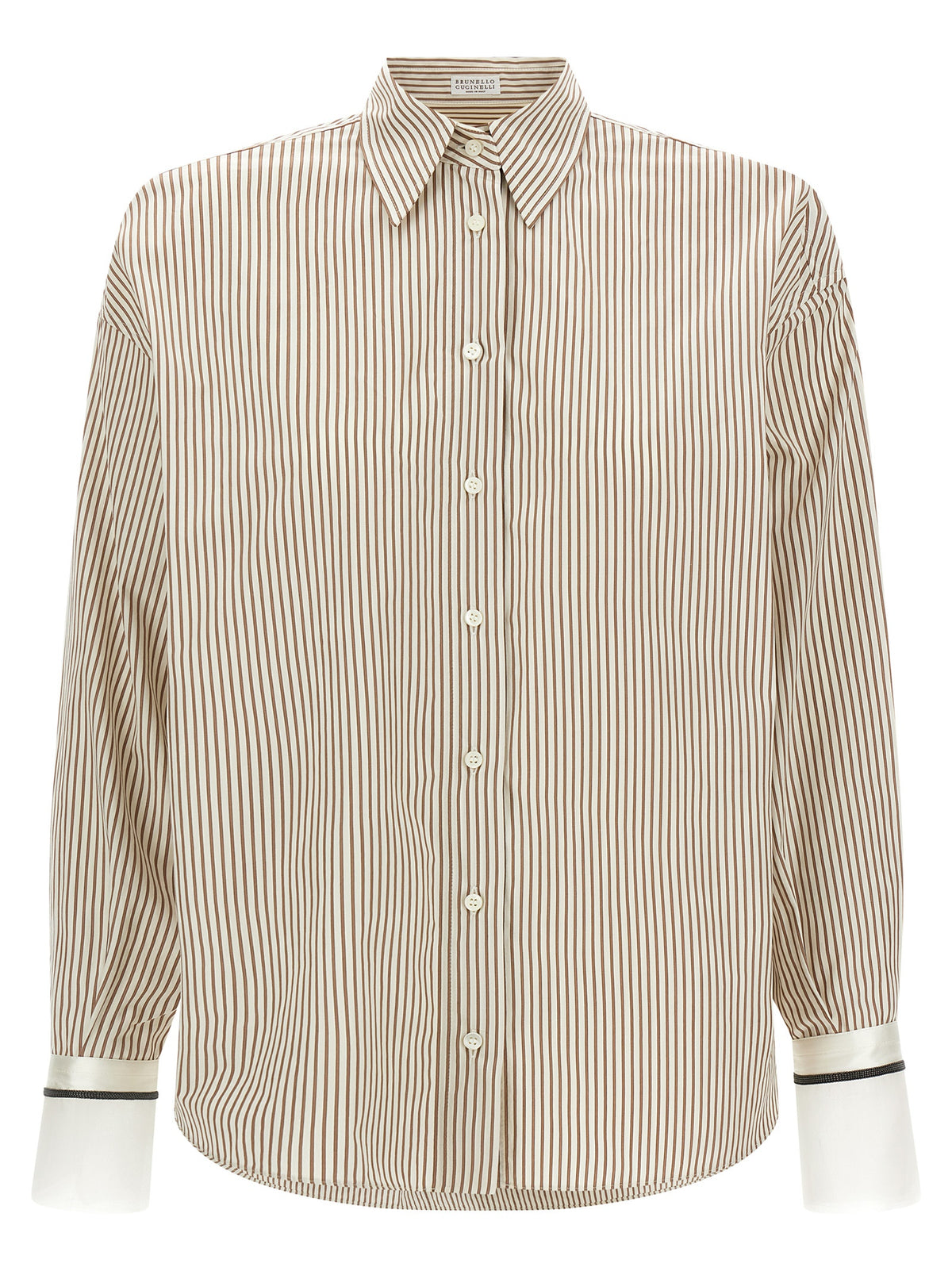 Brunello Cucinelli Blusa Beige in Cotone