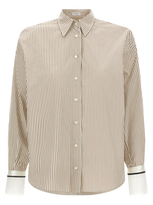 Brunello Cucinelli Beige Baumwollbluse