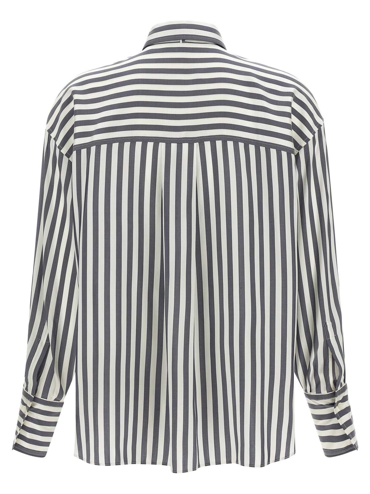 Brunello Cucinelli Blusa Grigia in Seta