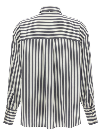 Brunello Cucinelli Blusa Grigia in Seta