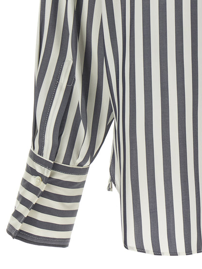 Brunello Cucinelli Blusa Grigia in Seta