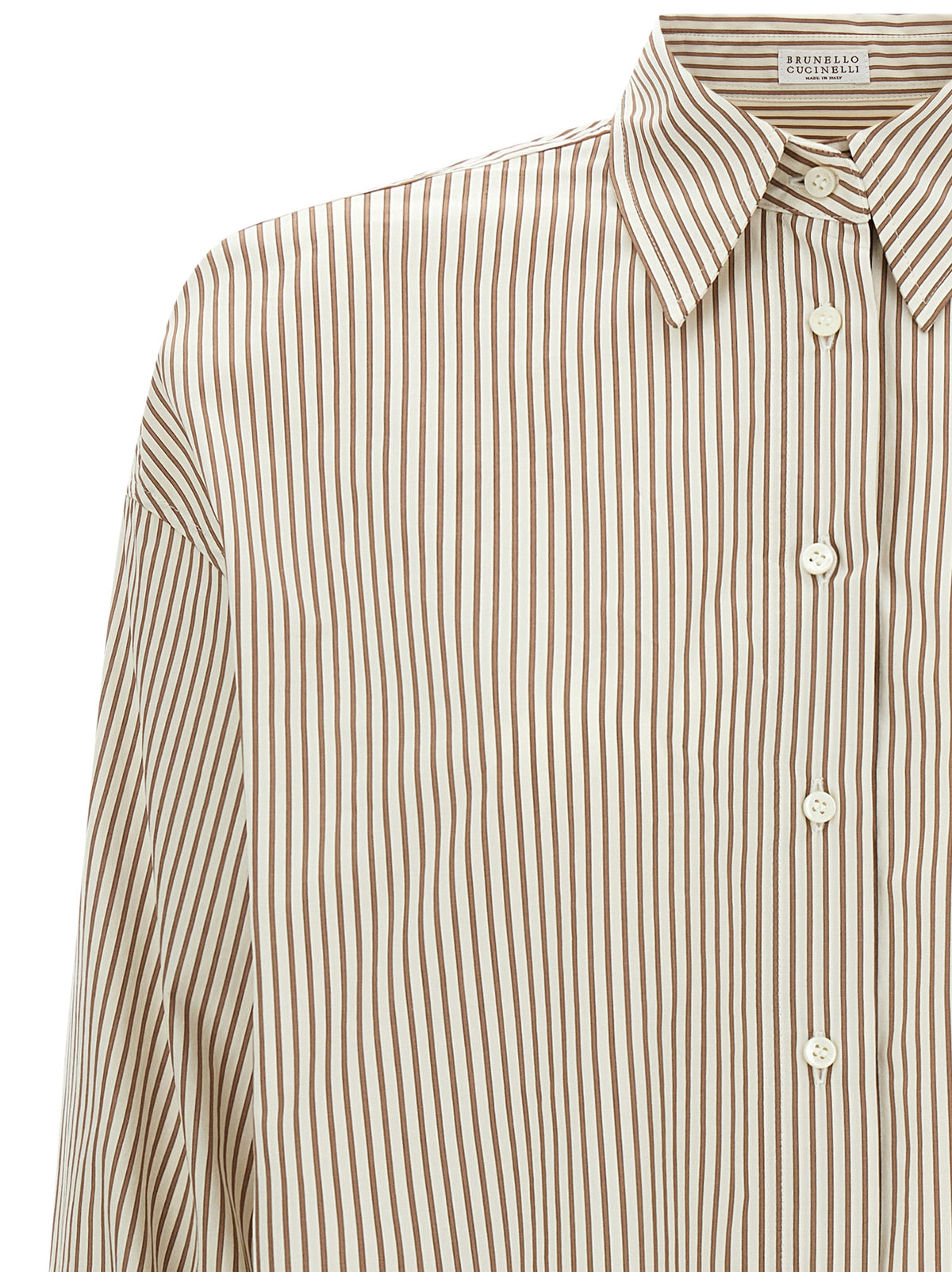 Brunello Cucinelli Blusa Beige in Cotone