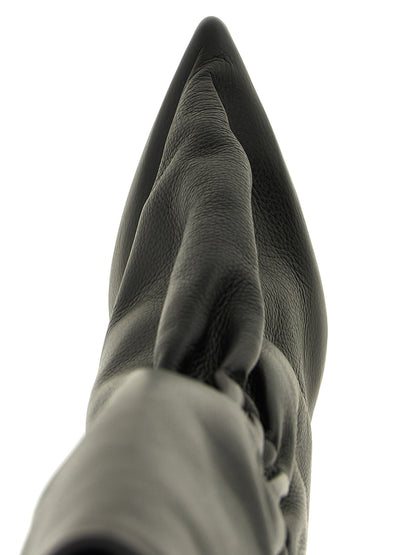 Rick Owens Stiefel aus Leder in Schwarz