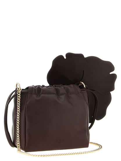 PINKO Clutch aus bordeauxrotem Lammleder – Produktansicht 2 | Arca Lucia